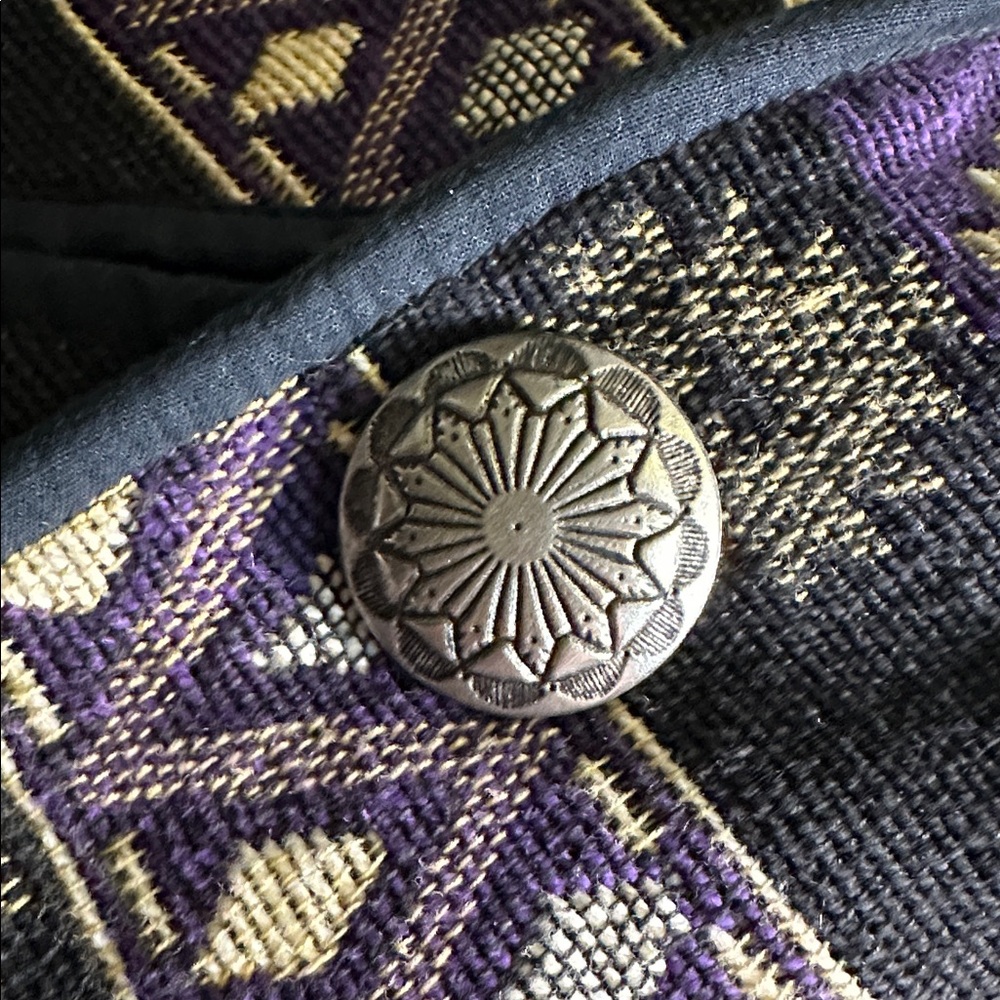 Vintage Linda Leez Wearable Art southwestern Patterned Jacket Sz L - Picture 15 of 15